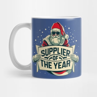 Funny, Cool, Santa Claus, Supplier Of The Year, Christmas Mug